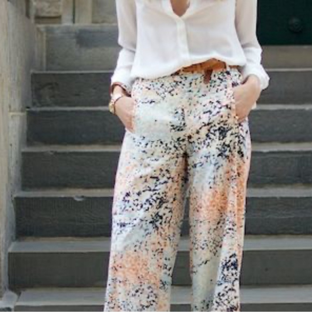 BCBG Wide Leg Pant - colorful pattern